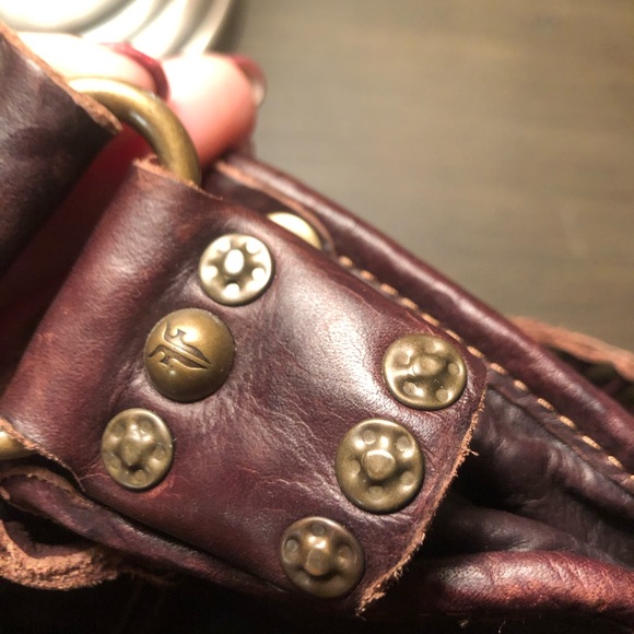 Frye “Stacy” Studded Leather Woven Shoulder Bag - Picture 14 of 15